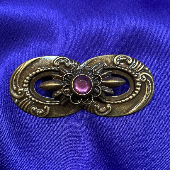 Copper-tone Brooch Scarf Pin, Vintage, Costume - Picture 1 of 5